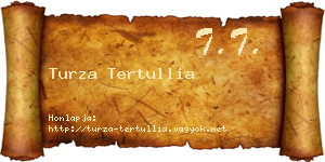 Turza Tertullia névjegykártya